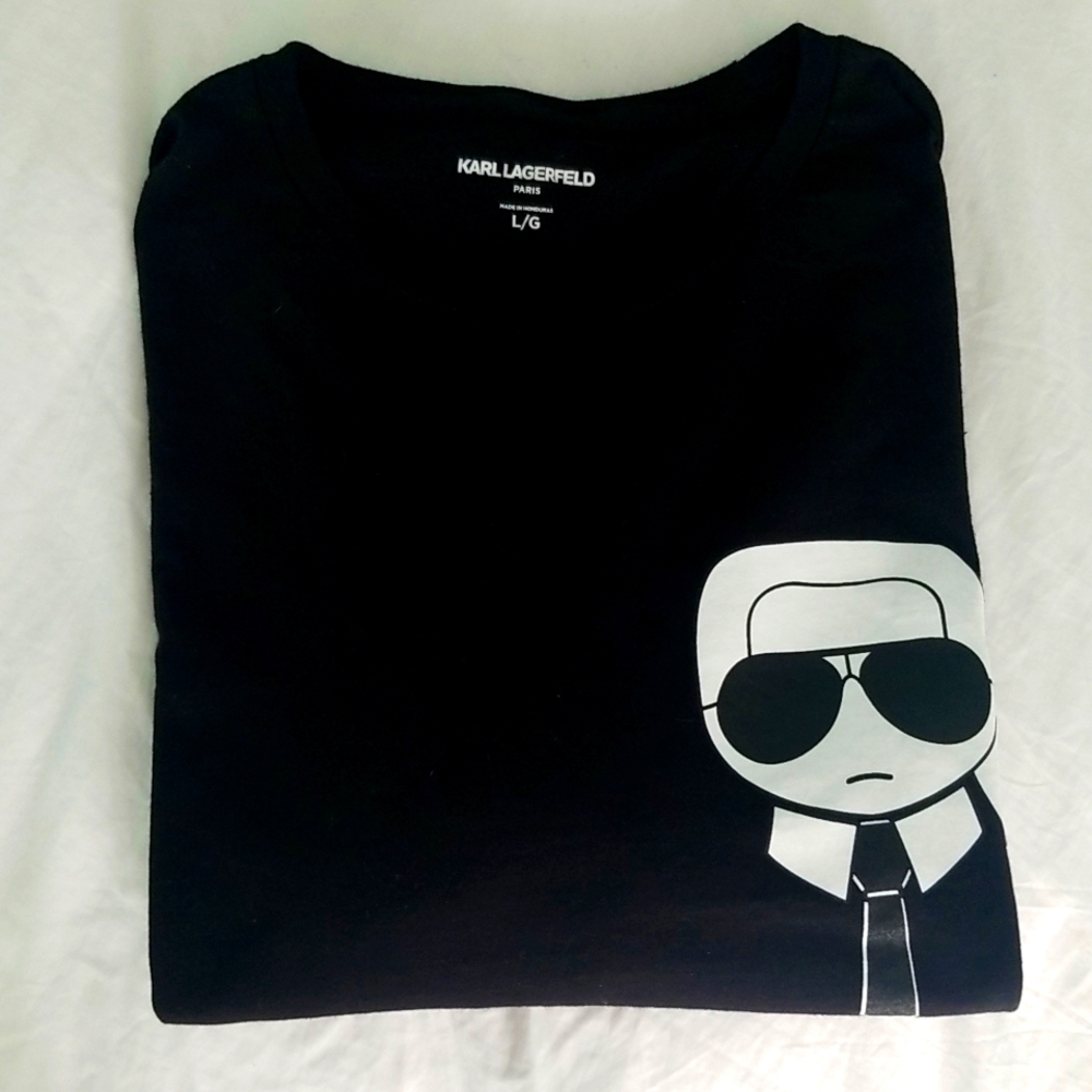 KARL LAGERFELD Men's Character black T SHIRT